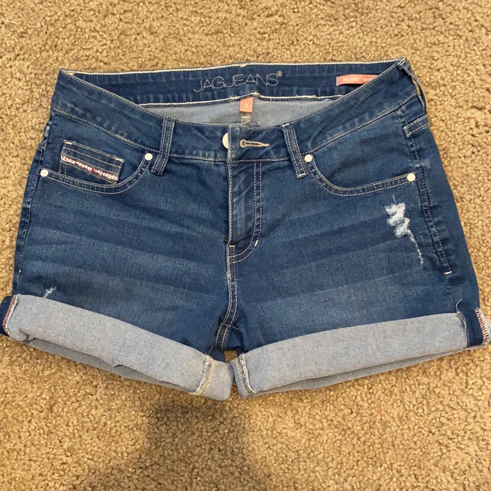 Jag Jeans Alex Mid Rise Boyfriend Shorts - Size 0